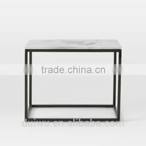 Foshan Shunde Factory Home Metal Furniture Small Marble Beside Table thumbnail-4