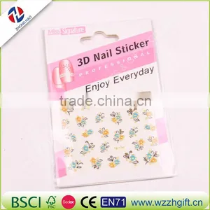 Nail Art Water Sticker Transfer Decal Gold Metallic Bow 3D Design Manicure Tips DIY Nail Foils Decorating Tools thumbnail-5