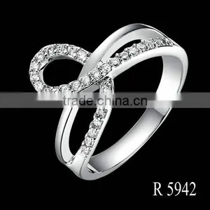 Handmade Ladies Ring Jewelry Display Low Price Imitation White Gold Ring thumbnail-1