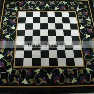 Inlay Marble Chess Table Top Exporter thumbnail-1