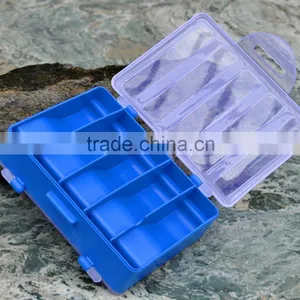 12.8 * 10 * 3.7cm Double Sided Transparent Visible Plastic Fishing Explosion Hook Set Box 10 Compartments thumbnail-1