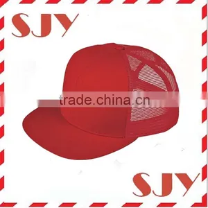 New Arrival Blank Flat Bill Snapback Mesh Trucker Cap thumbnail-5