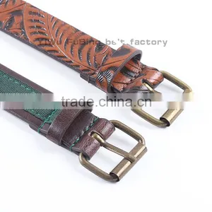 Fashion Casual Design Brand Model Embossed Belt for Unisex With Pin Buckle thumbnail-1