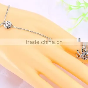 Stainless Steel Jewelry Feather Leaf Rings thumbnail-3