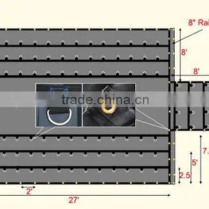 Heavy Duty 18oz Lumber Tarp 24'x27' ( 8' Drop ) Flatbed Truck Traier Tarps thumbnail-1