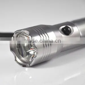 Aluminum Alloy Solar Power USB Superbright Outdoor LED Flashlight thumbnail-3