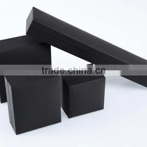 Upscale Black Paper Jewelry Box Necklace Ring Earrings Case thumbnail-1