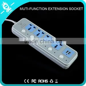 Best Smart India Usb Power Strip With Usb 5 Independent Buttons and Lights thumbnail-1