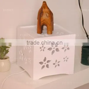 White Color Creative DIY Carved Table Lamp With Wood-Plastic Composites Material (FH-BL04501) thumbnail-2