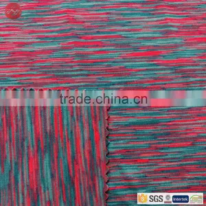 Slub Space Dye Poly Spandex Circular Fabric Heather Knitting Fabric thumbnail-5