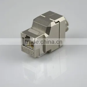 Network Solution Cat 6A UL 180Degree Shielded RJ45 Modular Keystone Jack thumbnail-2