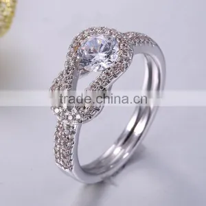 Pair Wedding Ring Silver Puzzle Ring thumbnail-5