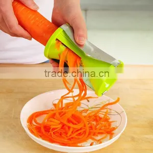 2016 Easy Use Manual Grip Veggie Spaghetti Maker , Custom Logo Vegetable Spiral Slicer , Update Improved Spiralizer Dishwasher thumbnail-3