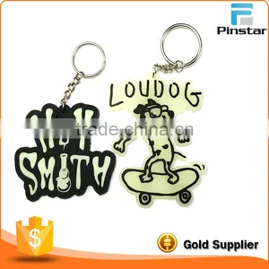 China Pinstar Factiry Best Promotion Gift Custom Glow in Dark Soft Rubber Pvc Keychain thumbnail-1