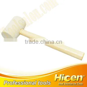 White Rubber Hammer With Wood Handle thumbnail-1
