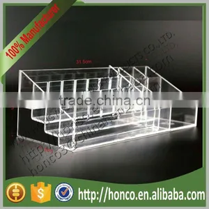 Cheapest Clear Colour 4 Tiers Cosmetics Nail Polish Acrylic Display Stand Rack thumbnail-4
