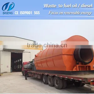 Oil From Waste Tire System, Fifth Generation Pyrolysis Machine With Recycling Water Cooling System thumbnail-1