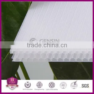 Milky Opal Honeycomb 8-12mm Thick Polycarbonate Sheet Manufacturer Price Co-extrude UV Protection 2100*5800mm thumbnail-1