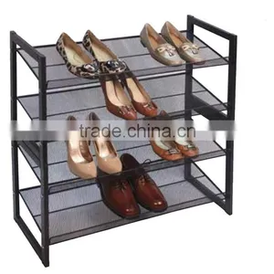 Vivinature Shoes Storage Rack, Shoes Rack With Mesh Metal Style thumbnail-5
