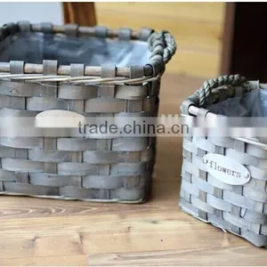 100%Handmade Unique Wood Chip Flower Pots for Livingroom Flower Plant Pots Indoor for Sale thumbnail-1