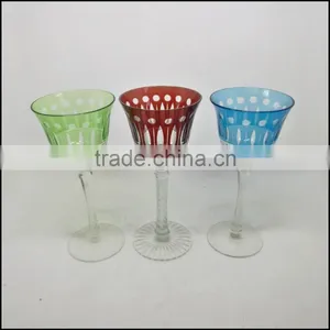 200ml Blue Colored Series Hand Cut Hotel Banquet Wine Glass thumbnail-3