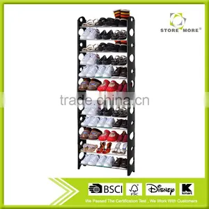 Store More Black Stackable Adjustable Plastic Shoe Shelf thumbnail-1