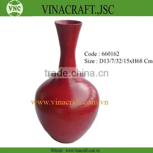 Decorative Red Bamboo Vase thumbnail-1