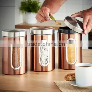 Brown Stainless Steel Kitchen Storage Jar thumbnail-3