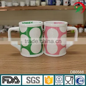 Christmas New Design Embossed 16oz Porcelain Drink Cup, Ceramic Coffee Mug thumbnail-5