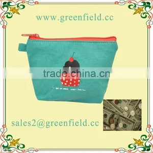 Coin Purse With Girl on Cyan thumbnail-1