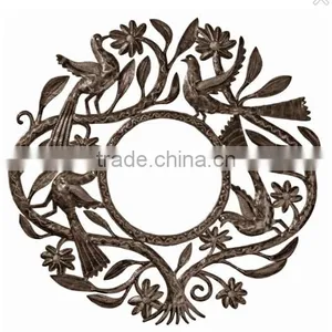 Metal Handicraft Decorative Round Wall Hanging Mirrors thumbnail-1