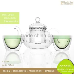 Interesting Pyrex Handcrafted Unbreakable Borosilicate Insulated Teapot thumbnail-3