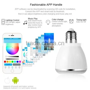 2017 Innovative Music Mini Audio E27 T2219 Bluetooth Speaker Led Bulb With App Remote thumbnail-2