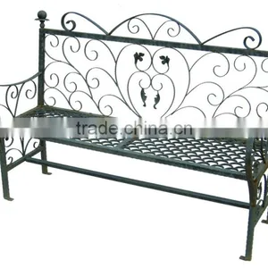 Wrought Iron Outdoor Bench Street Furniture Bench thumbnail-1