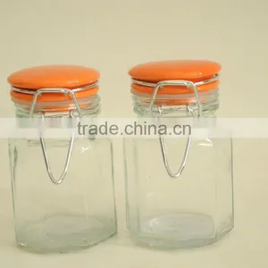 260ml Square Airtight Glass Jar With Clip Top thumbnail-2