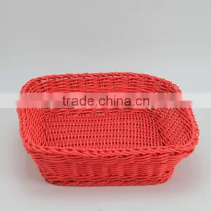 Household Plastic Desktop Bread Fruit Snacks Rattan Basket thumbnail-1