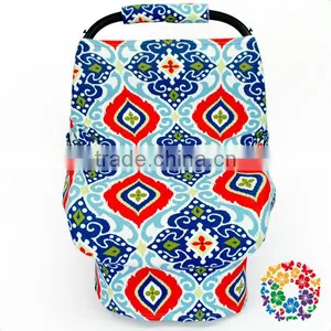 3-in-1 Elastic Baby Shipping Cart Cover Flower Print High Chair Cover Stretchy Nursing Cover thumbnail-1