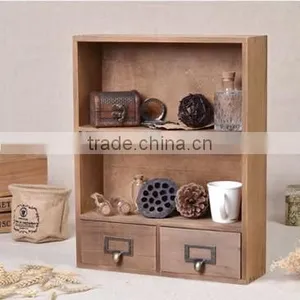 Two Drawer Wall Wooden Boxes thumbnail-4