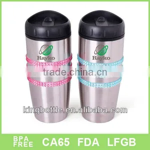 Hot Selling 2016 3 Lines Stainless Steel Diamond Mug thumbnail-1