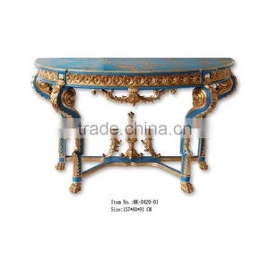 Hand Drawing Room Furniture Baroque Style Hallway Console Table and Mirror thumbnail-5