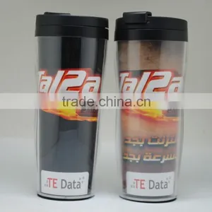Double Wall Color Changing Plastic Travel Cup thumbnail-1