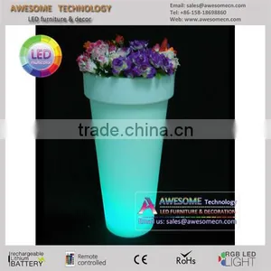 Tall Tapered Round Led Planter Pot Led Vase(48*48*96cm) thumbnail-1