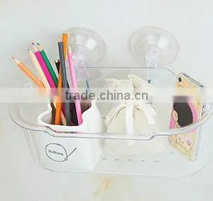 Plastic Transparent Bathroom Shelves With Sucker thumbnail-4