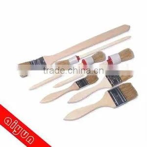 7pcs Round Paint Brush Set Paint Roller Kids Pig Hair Bristles Wooden Handle thumbnail-1