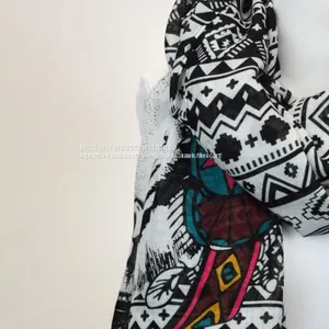 Fashion Animal Printing Polyester Pashmina Scarf Shawl Wraps Factory thumbnail-3