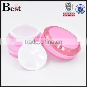 30g Fancy Pink Cosmetic Cream Jar Cute Round Acrylic Cream Jar for Skin Care thumbnail-2