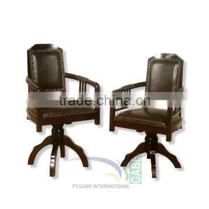 DIRECTOR CHAIR PRIMITIVE WITH LEATHER thumbnail-1