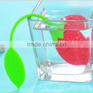 Silicone Strawberry Loose Tea Leaf Strainer Herbal Spice Infuser Filter Diffuser thumbnail-4