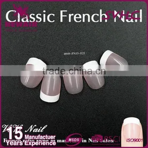 Colorful Press Stick on Artificial French Nails With Glue thumbnail-1