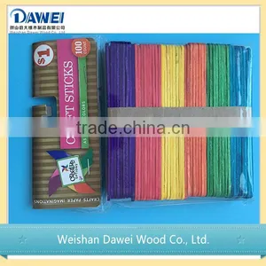 Multi -color or Natural Color Wooden Stick Kids DIY Activities Wooden Ice Cream Stick thumbnail-1
